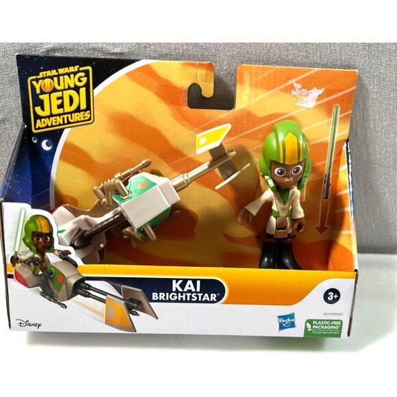 Star Wars KAI Brightstar Young Jedi Figure & Speeder Bike NEW SEALED - Picture 5 of 5